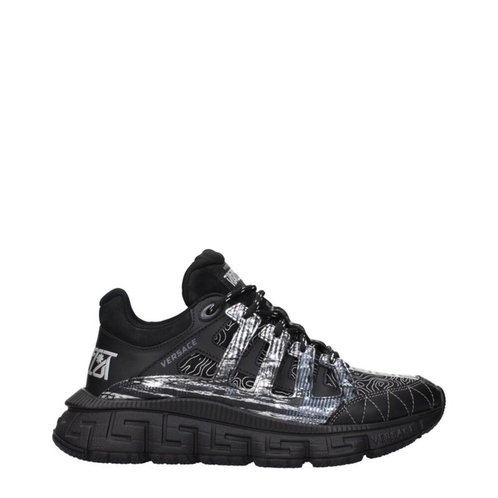 Versace Black Fabric Athletic Men's Sneakers